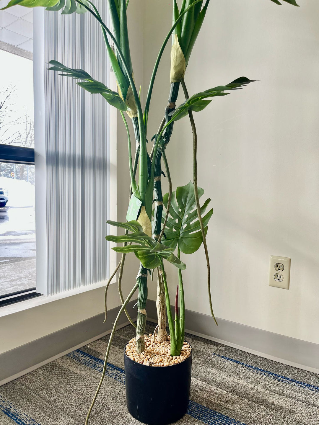 best fake monstera plant Artificial Monstera Plant – 7ft
