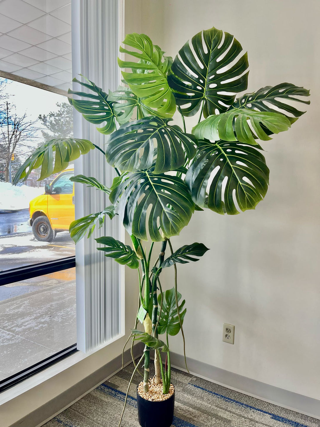 monstera plant real Artificial Monstera Plant – 7ft