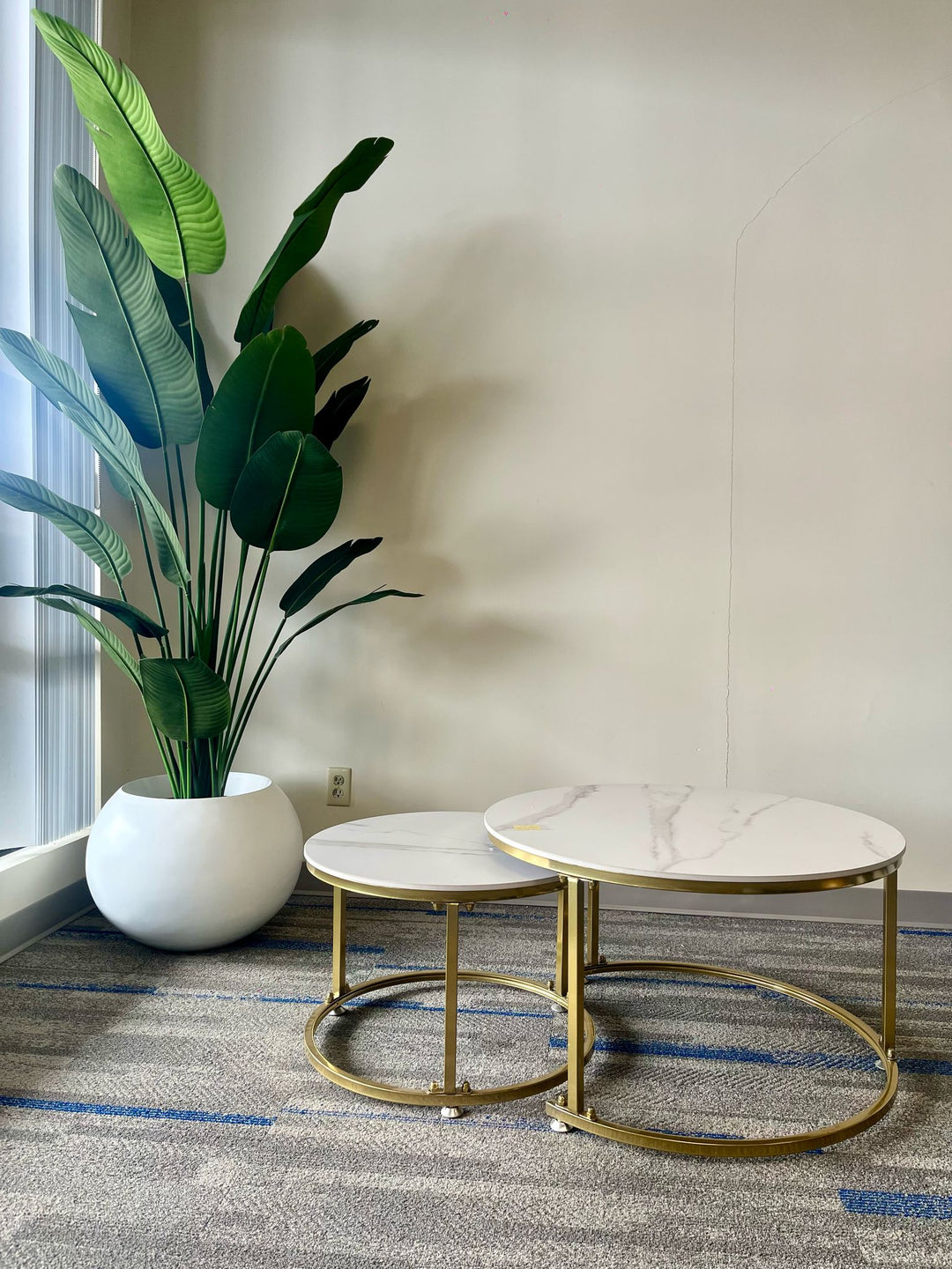 Modern Nesting Coffee Table with Sintered Stone top