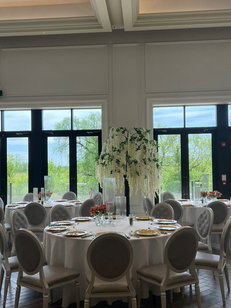 Tall decorative wisteria tree enhancing a luxury event in the GTA