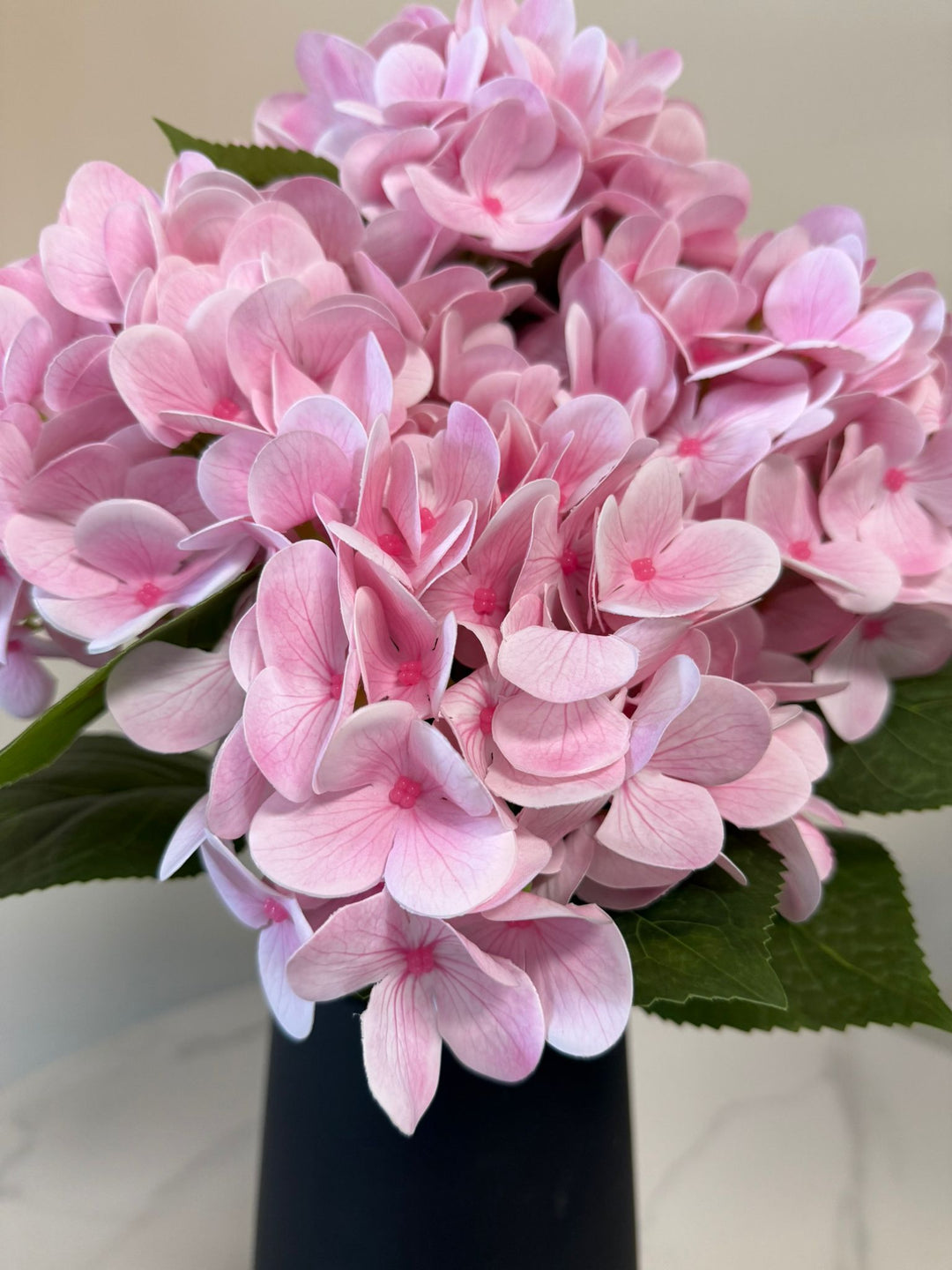 Artificial Light Pink Hydrangea Stems