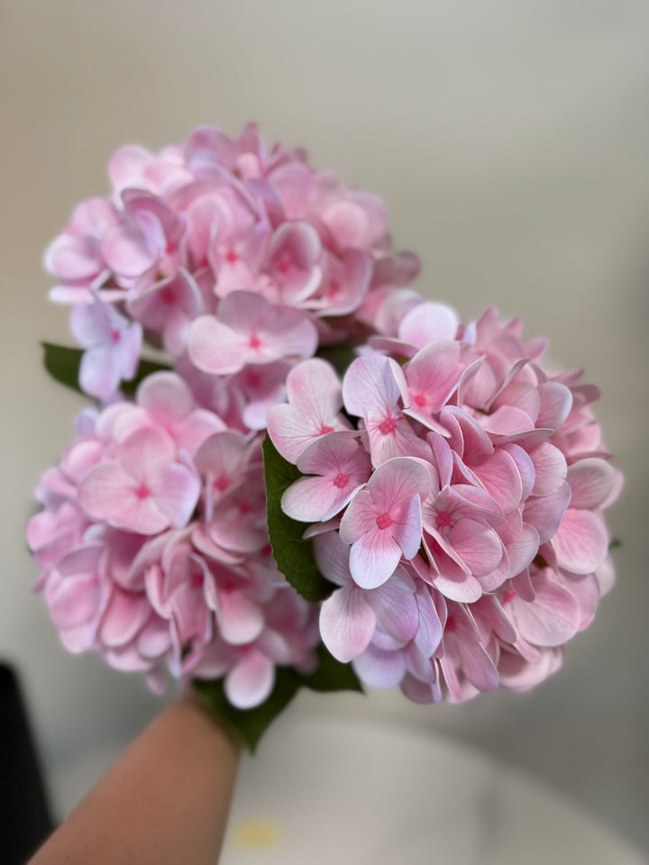 Artificial Light Pink Hydrangea Stems