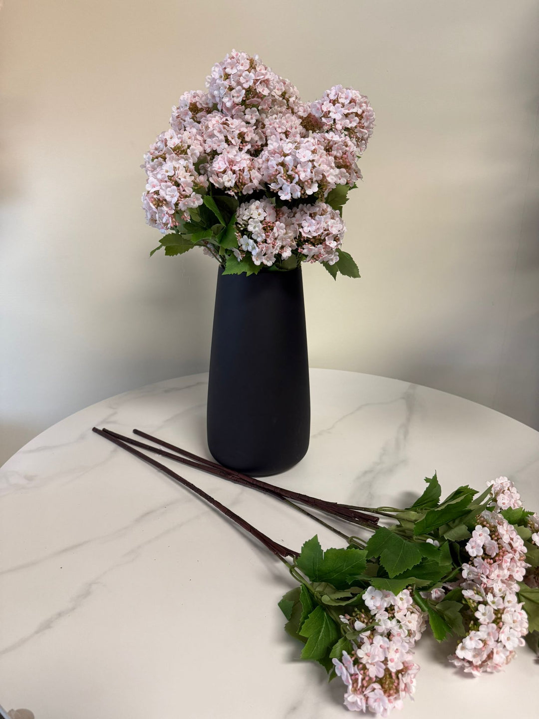 Artificial Light Pink Viburnum Stems