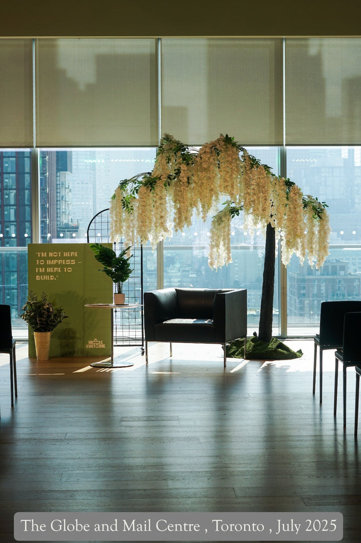 Elegant Wisteria tree used at The Globe and Mail Centre, Toronto.