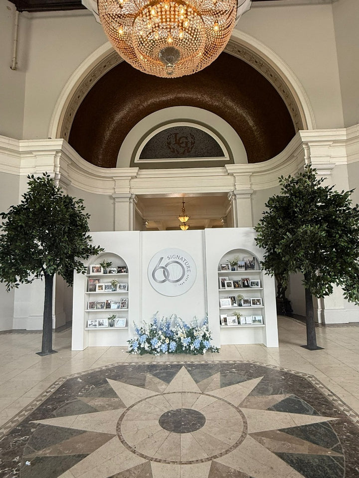Lush 8ft artificial ficus tree used as event greenery in The Liberty Grand, Toronto