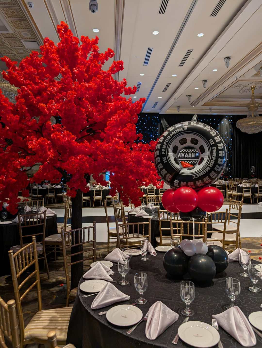 10ft Red Cherry Blossom Tree Rental