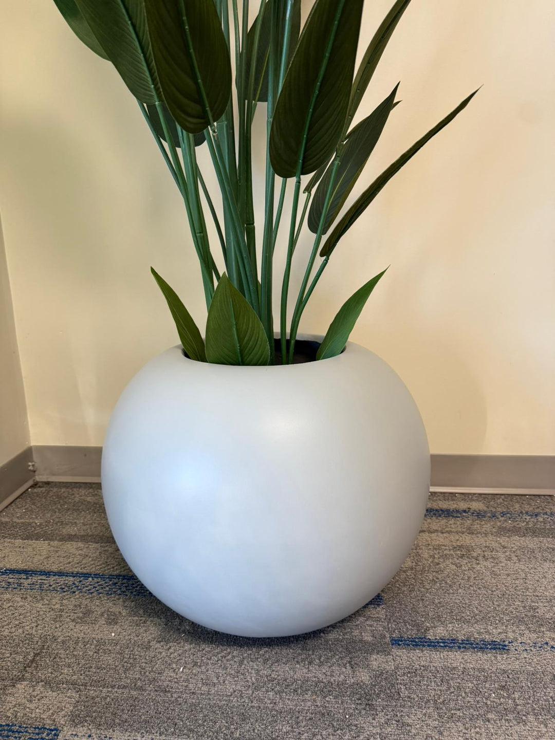 Chic Round Fiberglass Planters