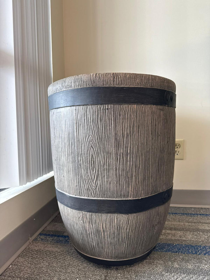 Rustic Wood Finish Cement Planters