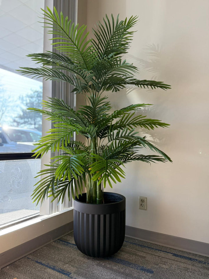 Classic Ribbed Cement Planters