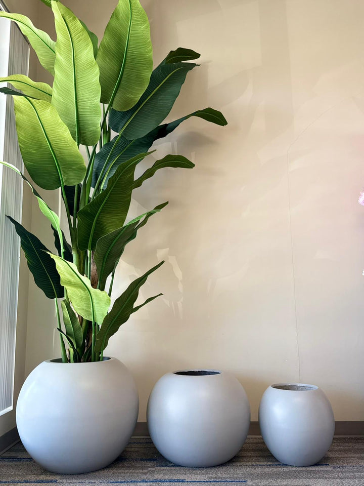 Globe Fiberglass Planters