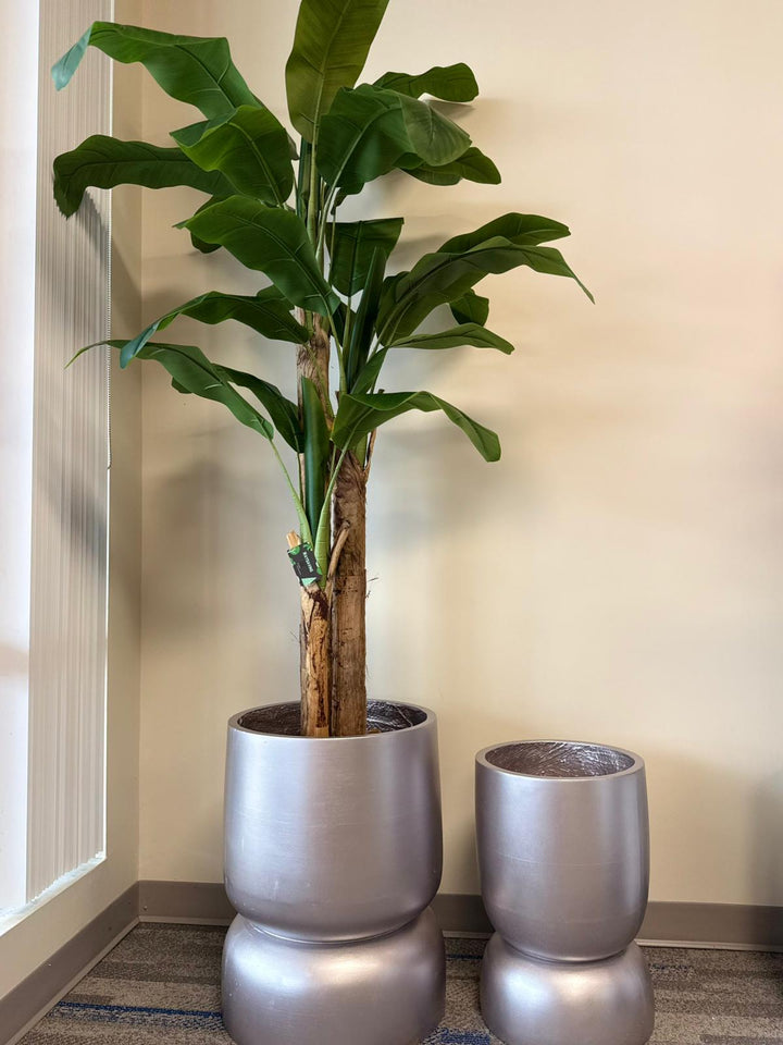 Sleek Stacked Cement Planter