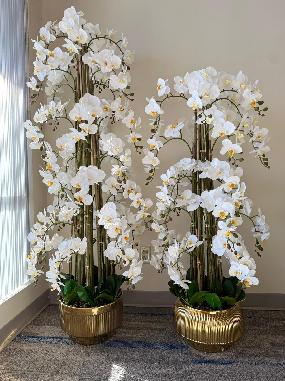 5.6ft Real Touch Artificial Orchid Arrangements
