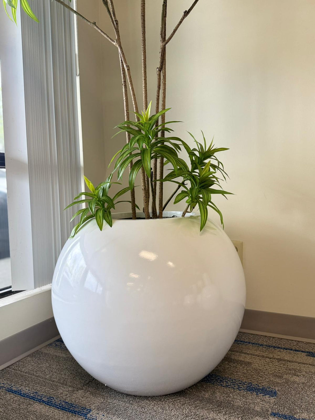 Globe Fiberglass Planters