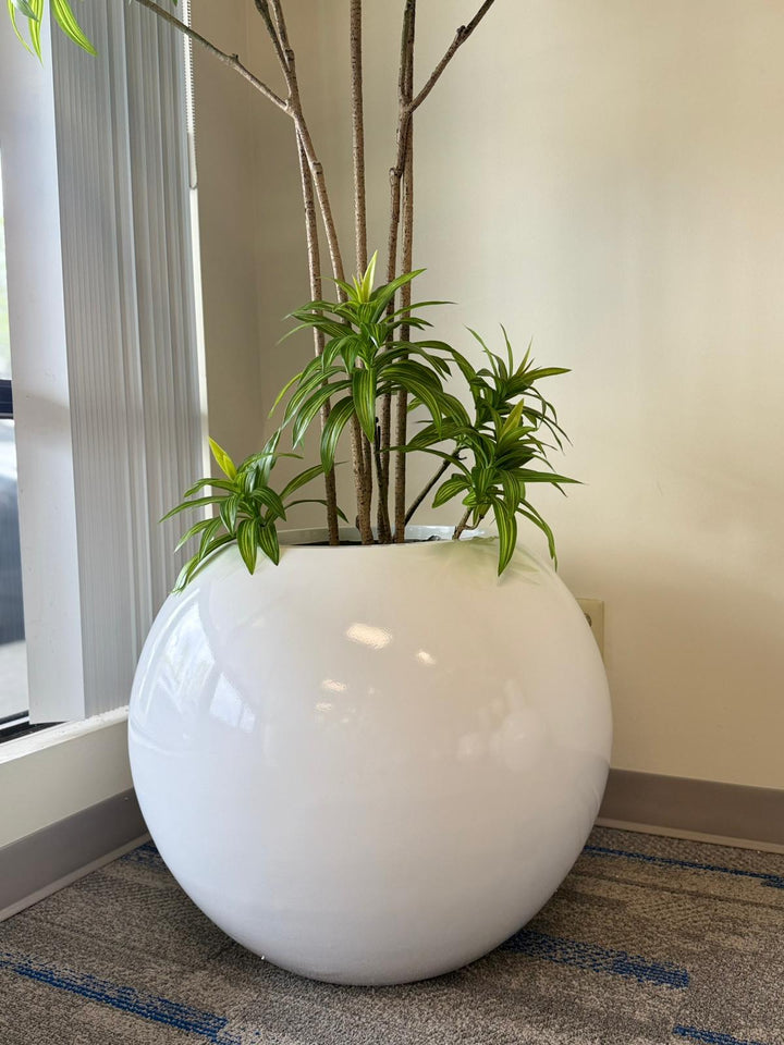 Globe Fiberglass Planters