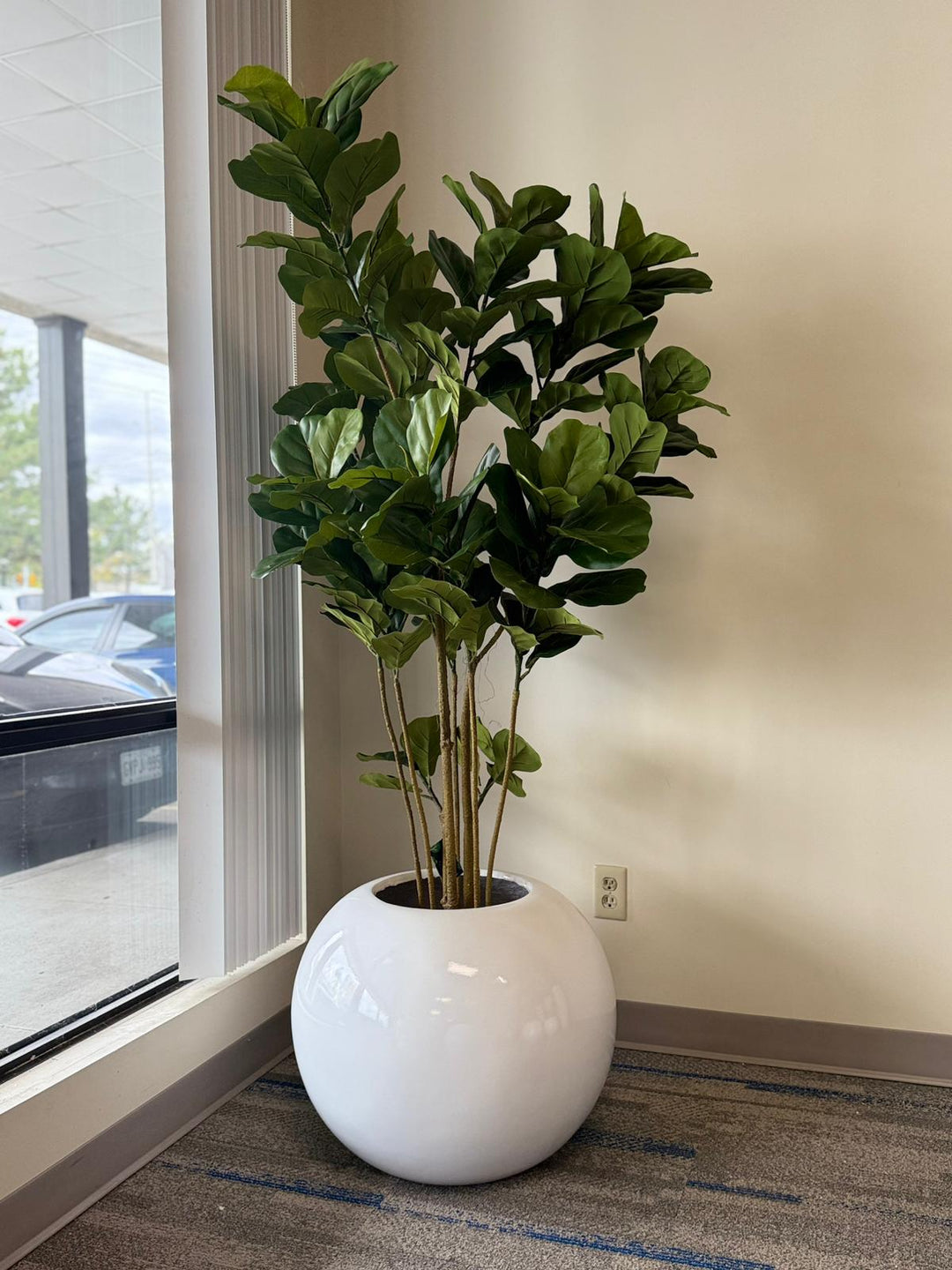 Globe Fiberglass Planters