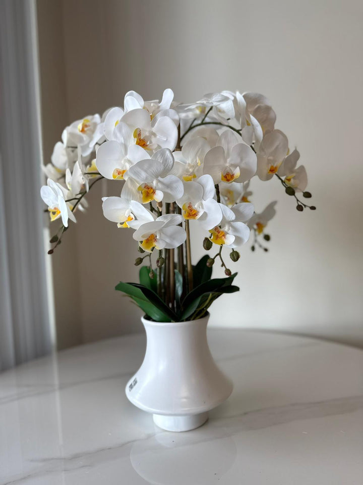 Real Touch Artificial White Orchid Arrangement