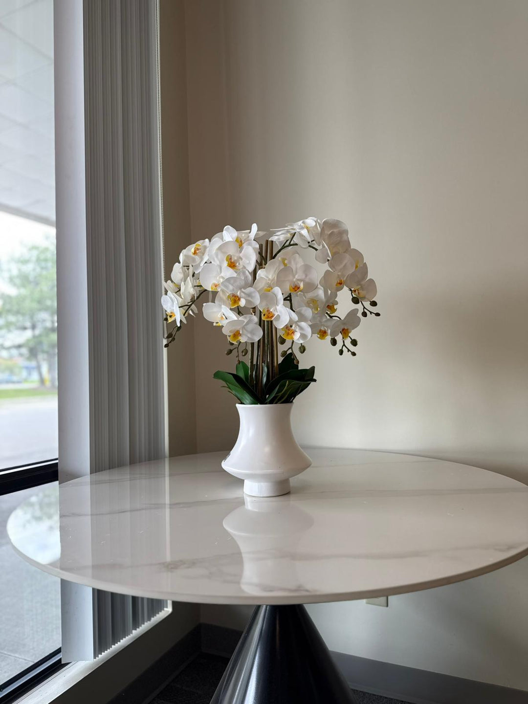 Real Touch Artificial White Orchid Arrangement