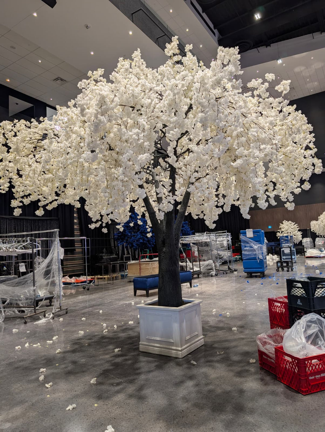 12ft Artificial Weeping Cherry Blossom Tree Rental- White