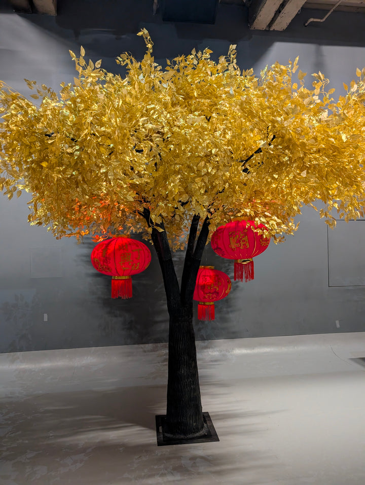 15ft Artificial Gold Ficus Tree Rental
