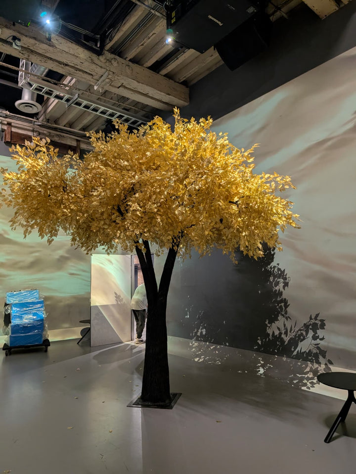 15ft Artificial Gold Ficus Tree Rental