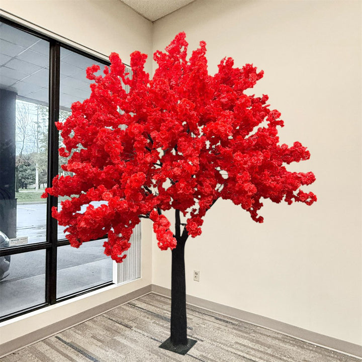 8ft Red Cherry Blossom Tree