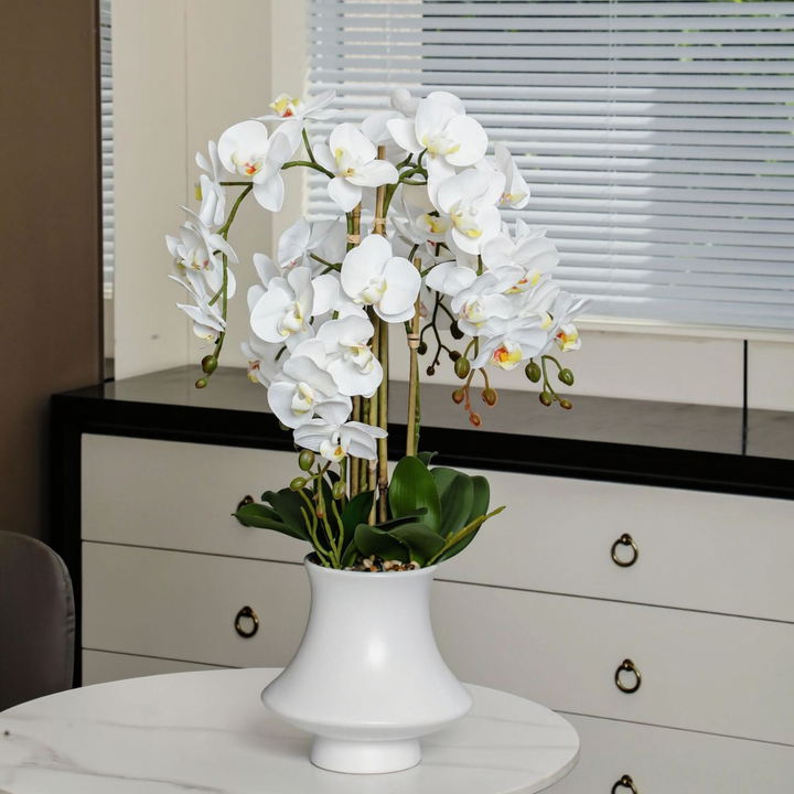 Real Touch Artificial White Orchid Arrangement