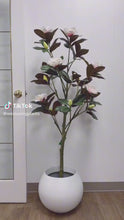 Load and play video in Gallery viewer, Artificial Magnolia  Flower Tree - 5.3&#39;
