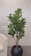 Load and play video in Gallery viewer, Artificial Fiddle Fig Tree-5ft / 150cm
