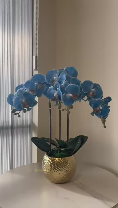 Real Touch Artificial Blue Orchid Arrangement