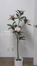 Load and play video in Gallery viewer, Artificial Magnolia Flower Tree - 4.8&#39;
