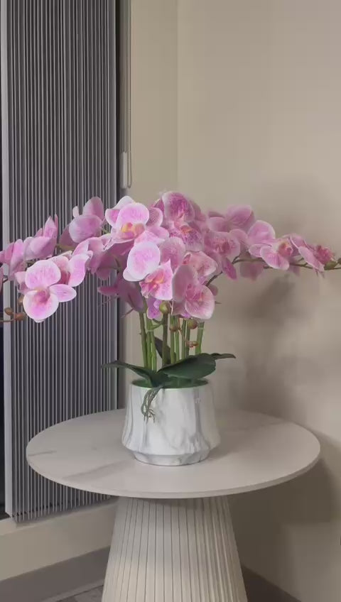 Real touch Artificial Veined Orchid Arrangement (6 Stems)
