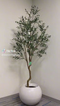 Load and play video in Gallery viewer, Artificial Olive Tree rustic look- 8&#39;- 96&quot; (240cm)
