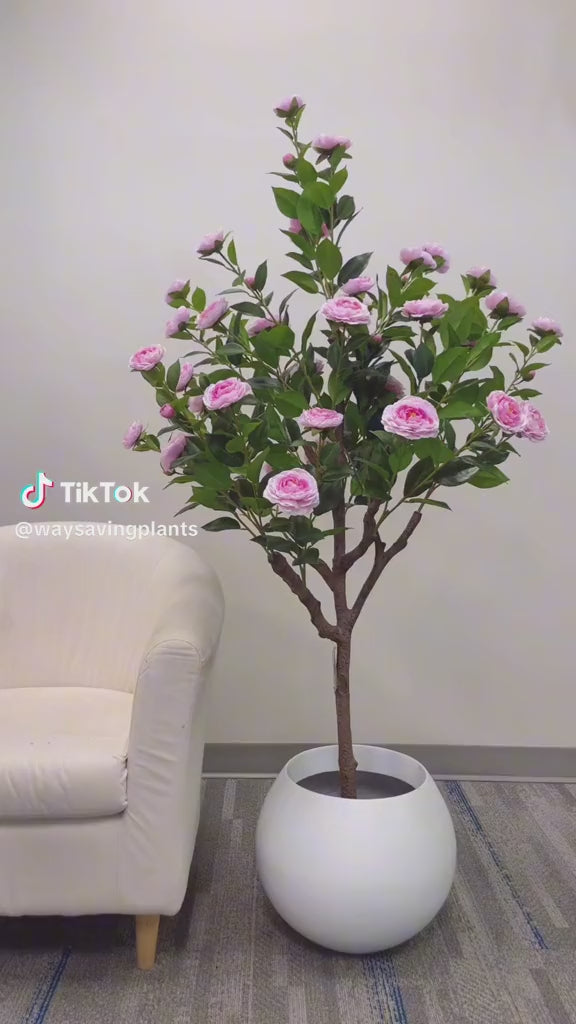 Artificial camellia Flower Tree - Purple 5.3'