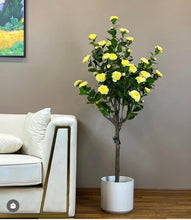 Load image into Gallery viewer, Artificial Camellia Flower Tree - Yellow 5.3&#39; (160 cm)
