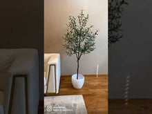 Load and play video in Gallery viewer, Artificial Olive Tree - 6&#39;(180cm)
